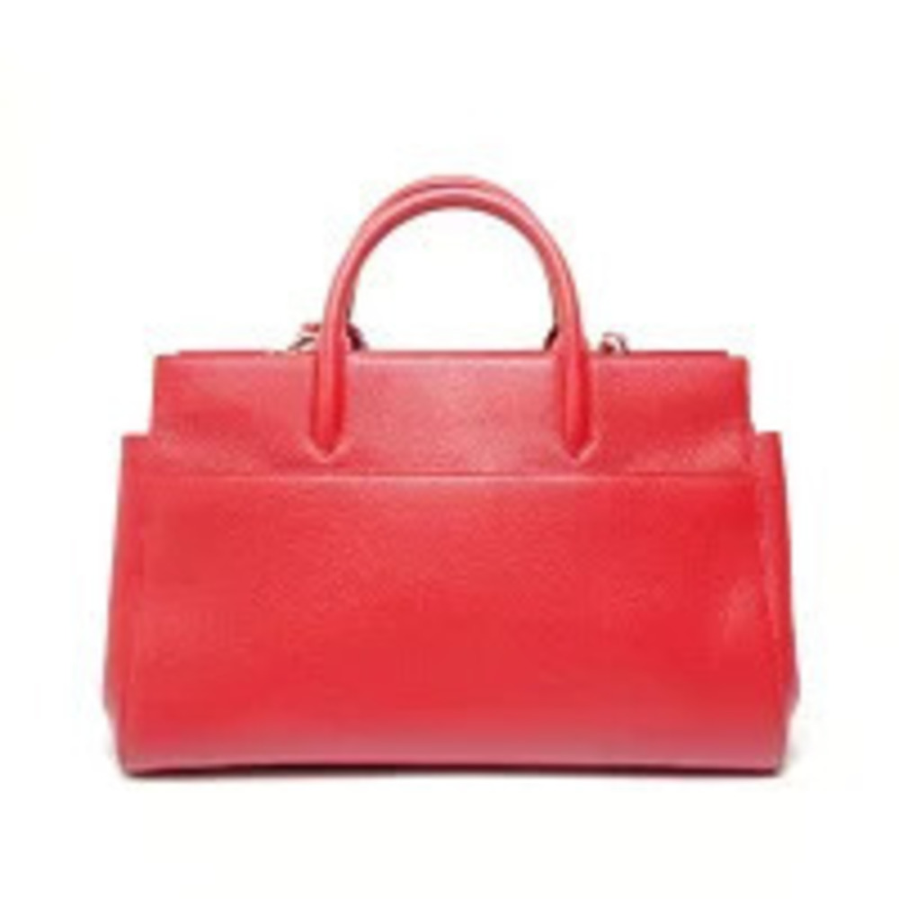 Saint Laurent Yves Cabas Rive Gauche Leather Handbag Red